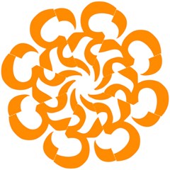 Hindu Om Symbol (orange) Folding Umbrellas