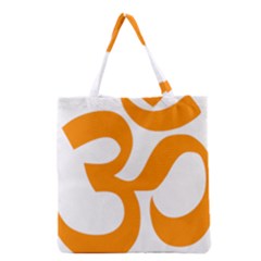 Hindu Om Symbol (orange) Grocery Tote Bag