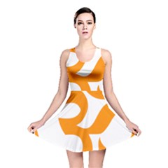 Hindu Om Symbol (orange) Reversible Skater Dress by abbeyz71