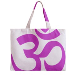 Hindu Om Symbol (bright Purple) Zipper Mini Tote Bag by abbeyz71