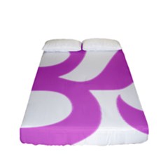 Hindu Om Symbol (bright Purple) Fitted Sheet (full/ Double Size) by abbeyz71