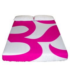 Hindu Om Symbol (pink) Fitted Sheet (king Size) by abbeyz71