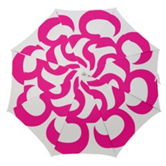 Hindu Om Symbol (deep Pink) Straight Umbrellas by abbeyz71
