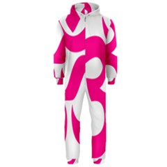 Hindu Om Symbol (deep Pink) Hooded Jumpsuit (men)  by abbeyz71