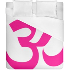 Hindu Om Symbol (deep Pink) Duvet Cover (california King Size) by abbeyz71