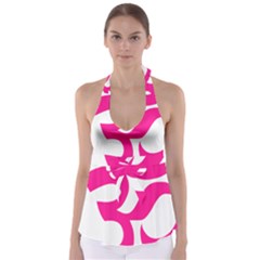 Hindu Om Symbol (deep Pink) Babydoll Tankini Top by abbeyz71