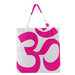 Hindu Om Symbol (deep Pink) Grocery Tote Bag