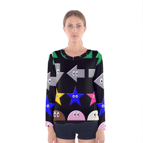 Cute Symbol Women s Long Sleeve Tee by Nexatart