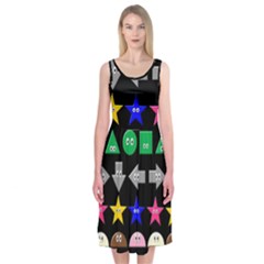 Cute Symbol Midi Sleeveless Dress