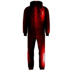 Box Lights Red Plaid Hooded Jumpsuit (men)  by Mariart