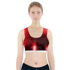 Box Lights Red Plaid Sports Bra With Pocket by Mariart