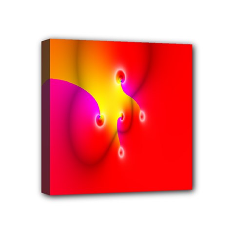 Complex Orange Red Pink Hole Yellow Mini Canvas 4  X 4 