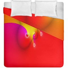 Complex Orange Red Pink Hole Yellow Duvet Cover Double Side (king Size) by Mariart