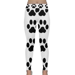 Claw Black Foot Chat Paw Animals Classic Yoga Leggings by Mariart