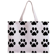Claw Black Foot Chat Paw Animals Zipper Mini Tote Bag by Mariart