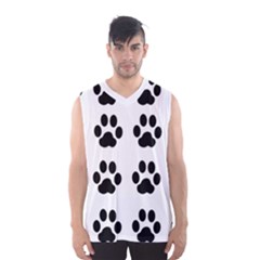 Claw Black Foot Chat Paw Animals Men s Basketball Tank Top by Mariart