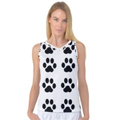 Claw Black Foot Chat Paw Animals Women s Basketball Tank Top by Mariart