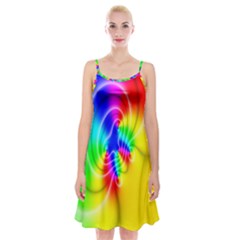 Complex Orange Red Pink Hole Yellow Green Blue Spaghetti Strap Velvet Dress by Mariart