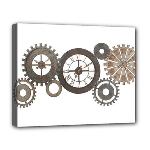 Hour Time Iron Deluxe Canvas 20  X 16   by Mariart