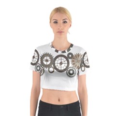 Hour Time Iron Cotton Crop Top by Mariart