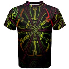 Inner Peace Star Space Rainbow Men s Cotton Tee by Mariart