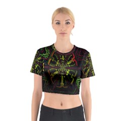 Inner Peace Star Space Rainbow Cotton Crop Top by Mariart