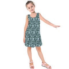 Interstellar Blog Tree Leaf Grey Kids  Sleeveless Dress