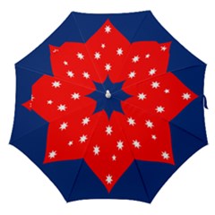 Love Heart Star Circle Polka Moon Red Blue White Straight Umbrellas