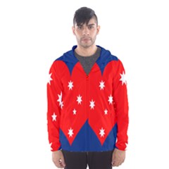 Love Heart Star Circle Polka Moon Red Blue White Hooded Wind Breaker (men)