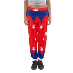 Love Heart Star Circle Polka Moon Red Blue White Women s Jogger Sweatpants by Mariart