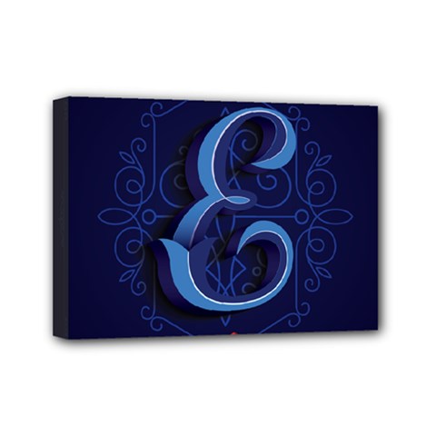 Marquis Love Dope Lettering Blue Red Alphabet E Mini Canvas 7  X 5  by Mariart