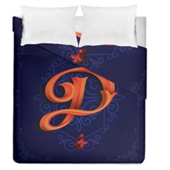 Marquis Love Dope Lettering Blue Red Orange Alphabet P Duvet Cover Double Side (queen Size) by Mariart