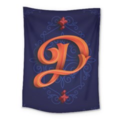 Marquis Love Dope Lettering Blue Red Orange Alphabet P Medium Tapestry by Mariart