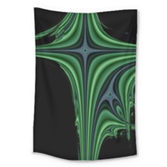 Line Light Star Green Black Space Large Tapestry