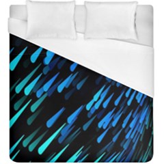 Meteor Rain Water Blue Sky Black Green Duvet Cover (king Size)