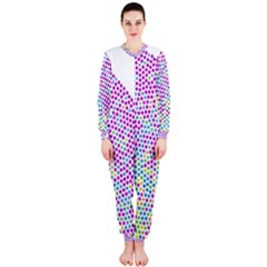 Japanese Name Circle Purple Yellow Green Red Blue Color Rainbow Onepiece Jumpsuit (ladies) 