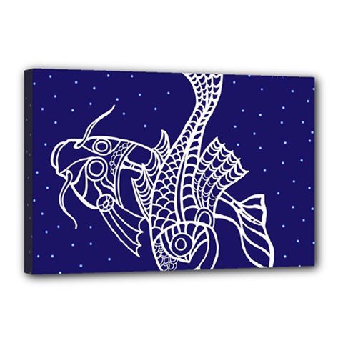 Pisces Zodiac Star Canvas 18  X 12  by Mariart