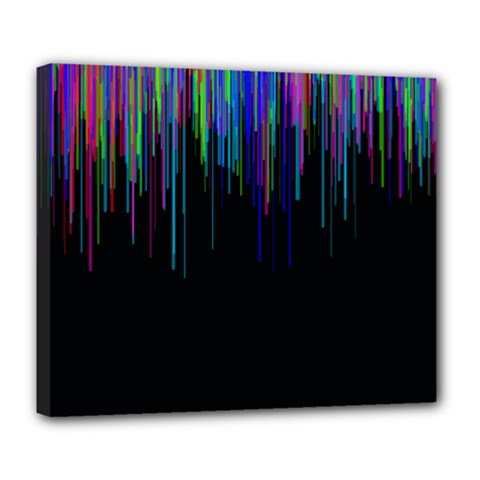 Rain Color Paint Rainbow Deluxe Canvas 24  X 20   by Mariart