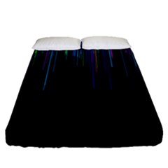 Rain Color Paint Rainbow Fitted Sheet (queen Size)