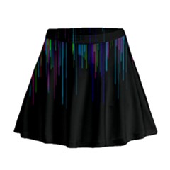 Rain Color Paint Rainbow Mini Flare Skirt by Mariart