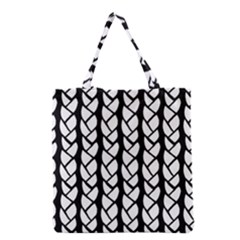 Ropes White Black Line Grocery Tote Bag by Mariart