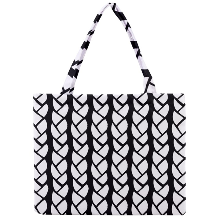 Ropes White Black Line Mini Tote Bag