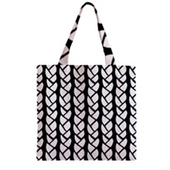 Ropes White Black Line Zipper Grocery Tote Bag by Mariart