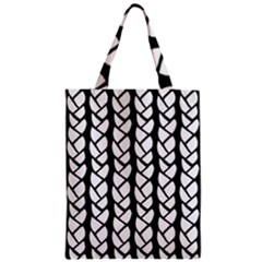 Ropes White Black Line Zipper Classic Tote Bag by Mariart