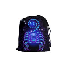 Sign Scorpio Zodiac Drawstring Pouches (medium)  by Mariart