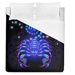 Sign Scorpio Zodiac Duvet Cover (queen Size) by Mariart