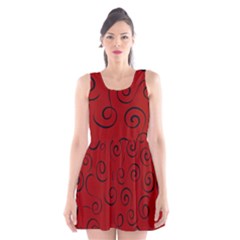 Pattern Scoop Neck Skater Dress