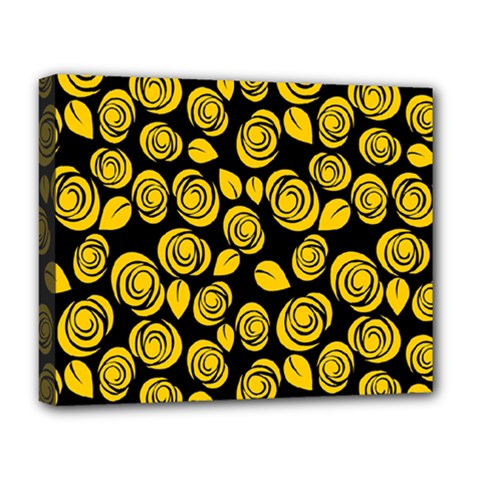 Floral Pattern Deluxe Canvas 20  X 16   by ValentinaDesign