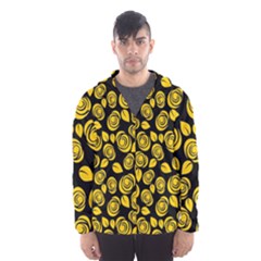 Floral Pattern Hooded Wind Breaker (men) by ValentinaDesign