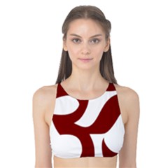 Hindu Om Symbol (Dark Red) Tank Bikini Top